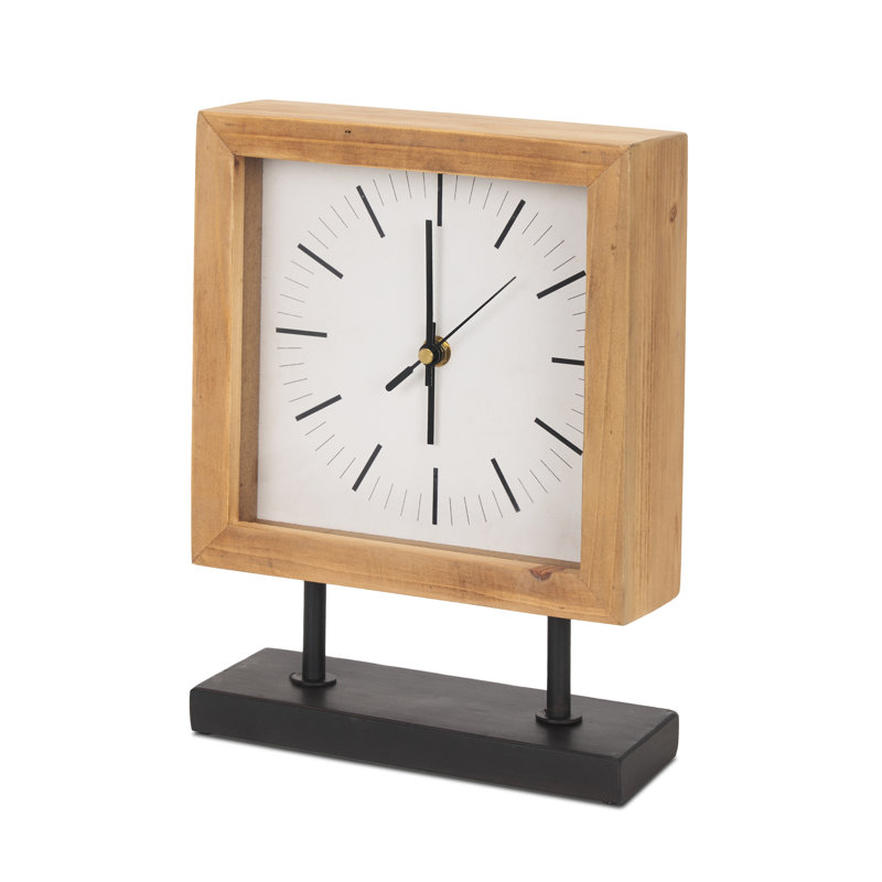 Modern & Contemporary No Numbers Quartz Movement / Crystal Tabletop Clock