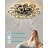 Modern LED Ceiling Light with Decorative Swirl Design, Energy-Efficient Ceiling Fan Lamp, Stylish Black and White Ceiling Light Fixture for Living Room, Bedroom, or Office-1252276237-1246728874