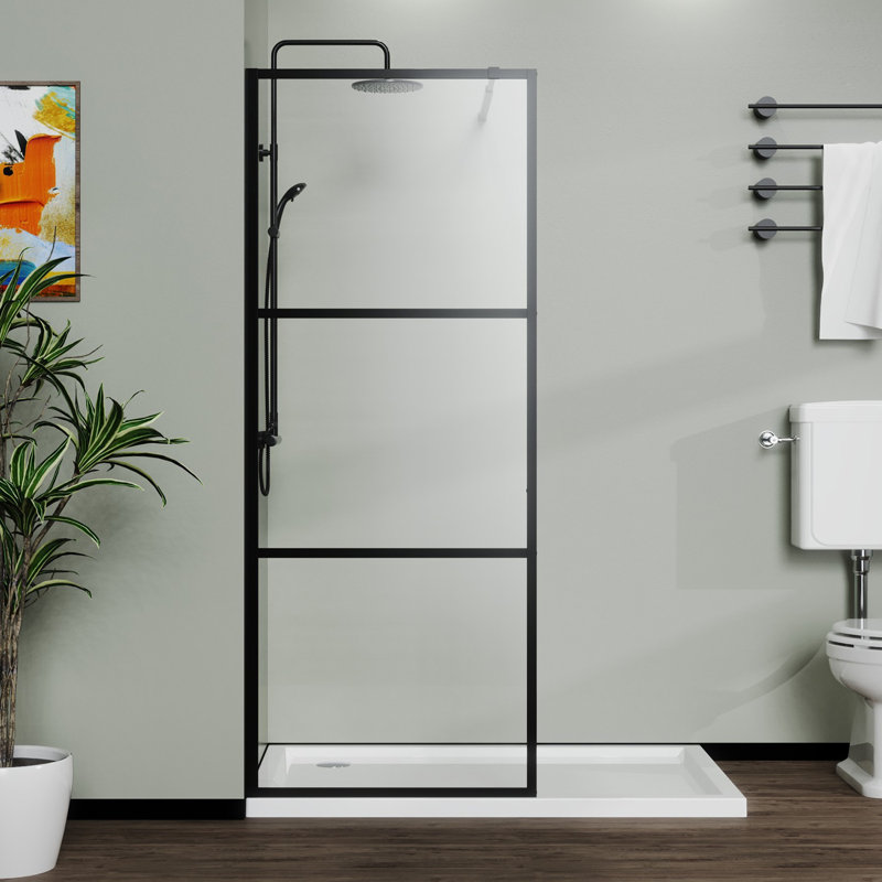 34" 3-Panel Shower Screen Door