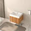Meuble-lavabo mural de 24 po avec lavabo, armoire de salle de bain flottante murale avec finition en contreplaqué de bassin intégré, design minimaliste moderne pour salle de bain compacte en acacia
