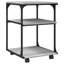  Printer Stand 3-Tier Grey Sonoma 16.9"X18.9"X25.2" Engineered Wood