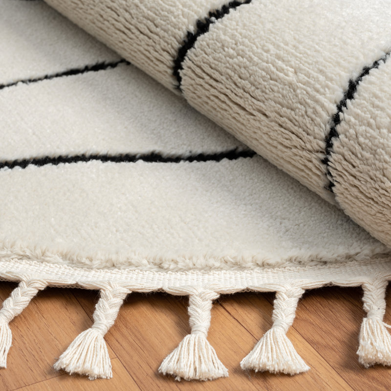 Serenity Tapis white Rug, Round 140cm