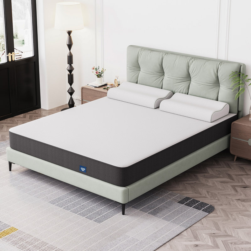 Shelburn 8" Firm Foam Mattress with Cooling Gel & Smooth-Top Design, Made in USA, Queen