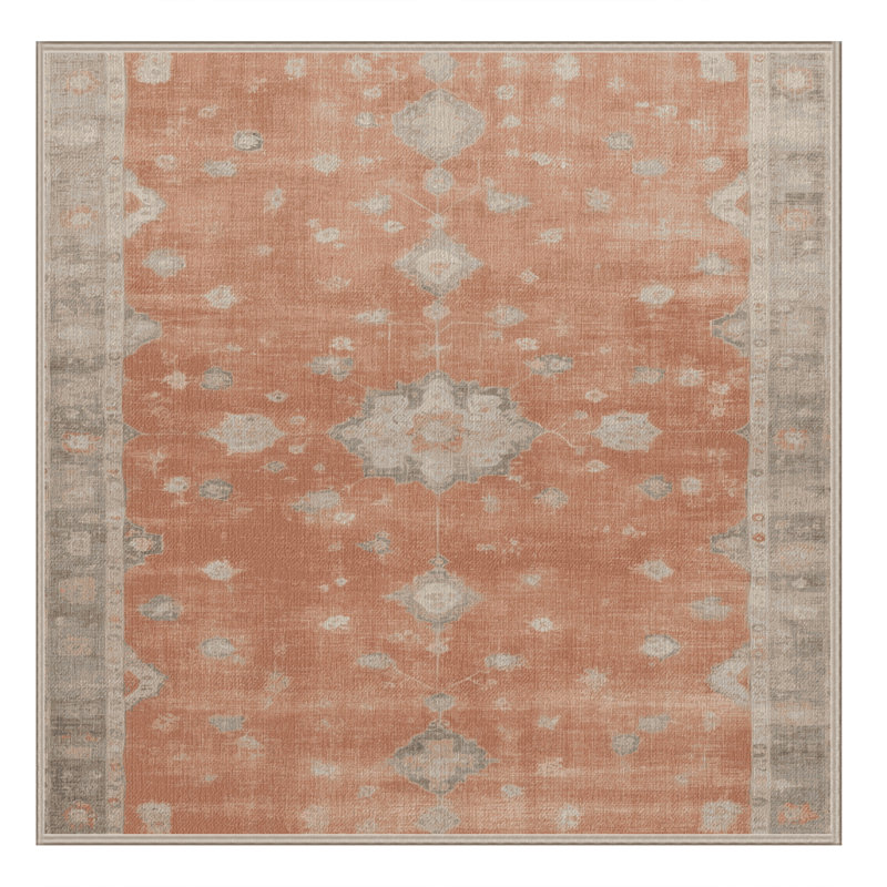 Tapis brun lavable à la machine, Carré 8 pi