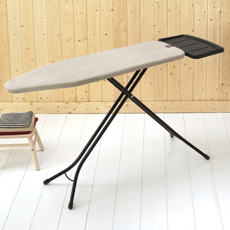 Brabantia Size B Medium Ironing Board with Solid Steam Unit Holder, Denim Gray