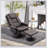 Faux Leather Swivel Recliner-1647922102-1647922097