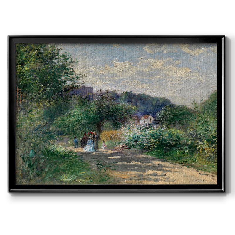 A Road In Louveciennes, reproduction d'art sur toile, Noir, H 30 po x l 44 po x P 1,5 po