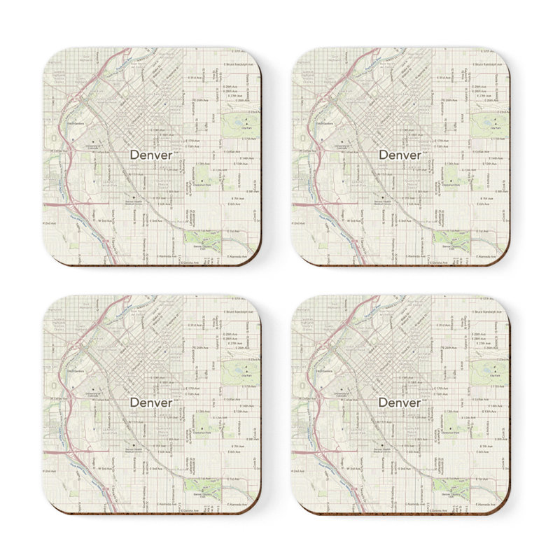 Sous-verre carte des États-Unis, Denver