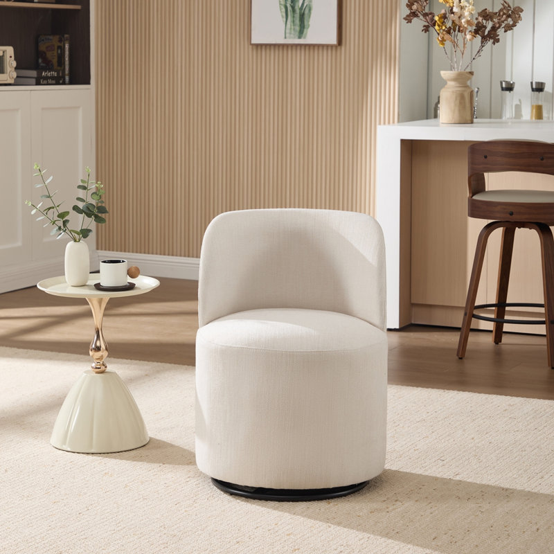 Chaise de salle à manger Mid-Century, Beige