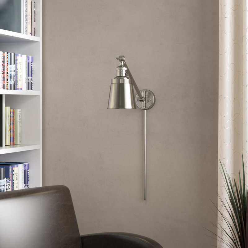 Lavender Hill Swing Arm Sconce, Brushed Satin Nickel