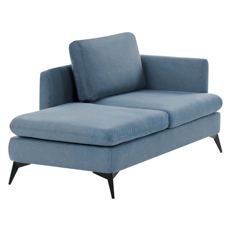 Right Hand Fabric Chaise Lounge SIEVOZ, Right Hand Facing, Blue