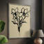 Encre florale I, impression encadrée - bois massif-468715834