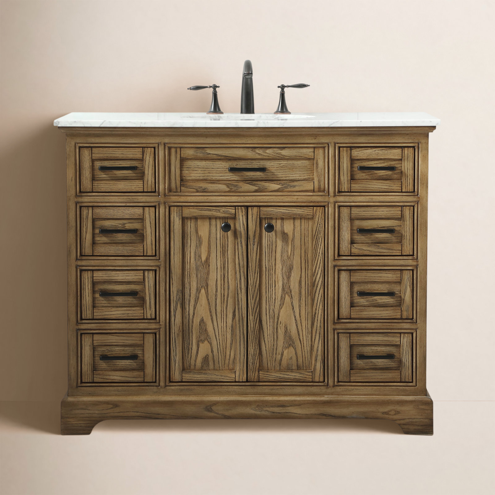 Hermes 42'' Single Bathroom Vanity, Dark Brown