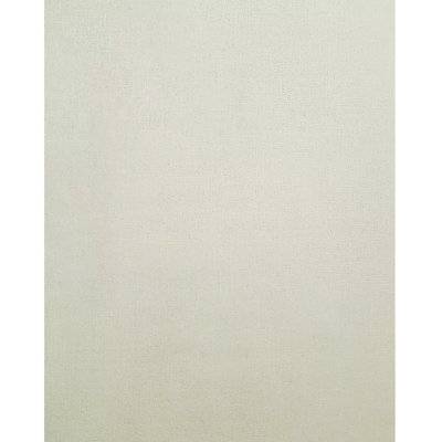 Plain Contemporary Matt Cream Off White Faux Linen Fabric Textured Wallpaper