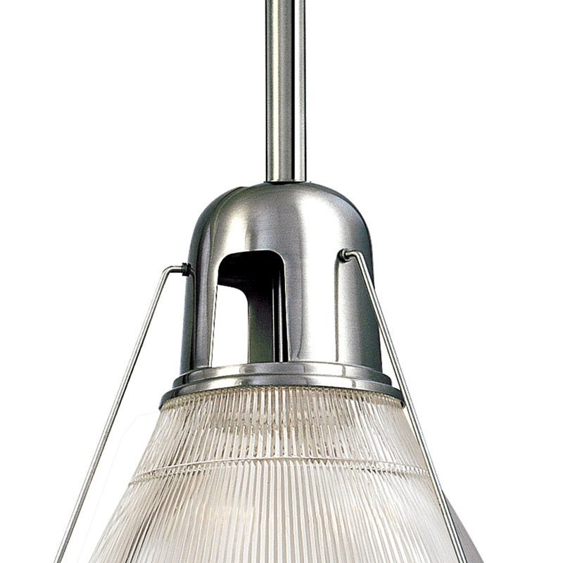 Haverhill 1 - Light Pendant, Polished Nickel, Ribbed