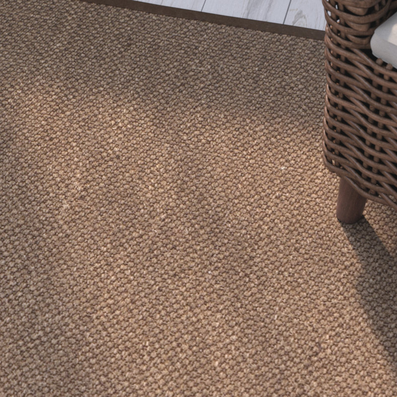 Tapis brun en jute / sisal, Rectangle 6 pi x 9 pi