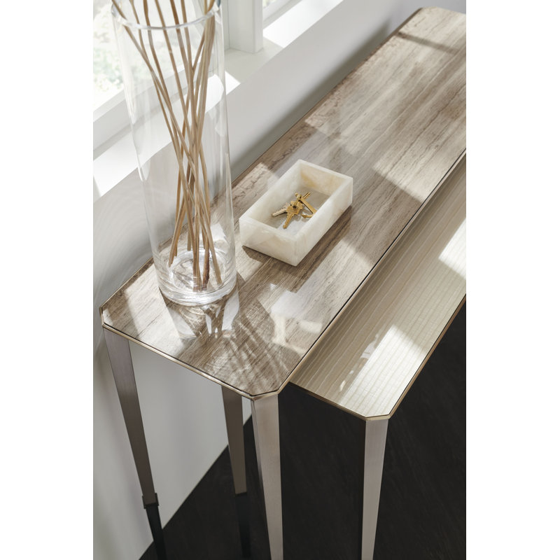 Stone Top Console Table, 30" H x 42" W x 14" D