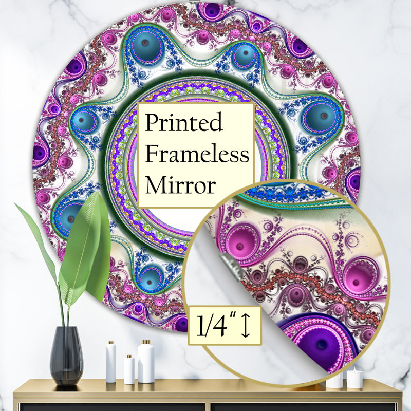 Miroir mural Circles and Curves, H 31,5 po x l po