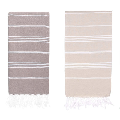 Dayanara Turkish Cotton Beach Towel Set