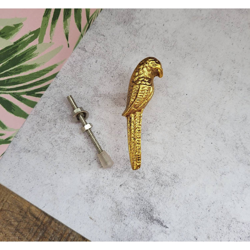 Gold Parrot Cabinet Knob