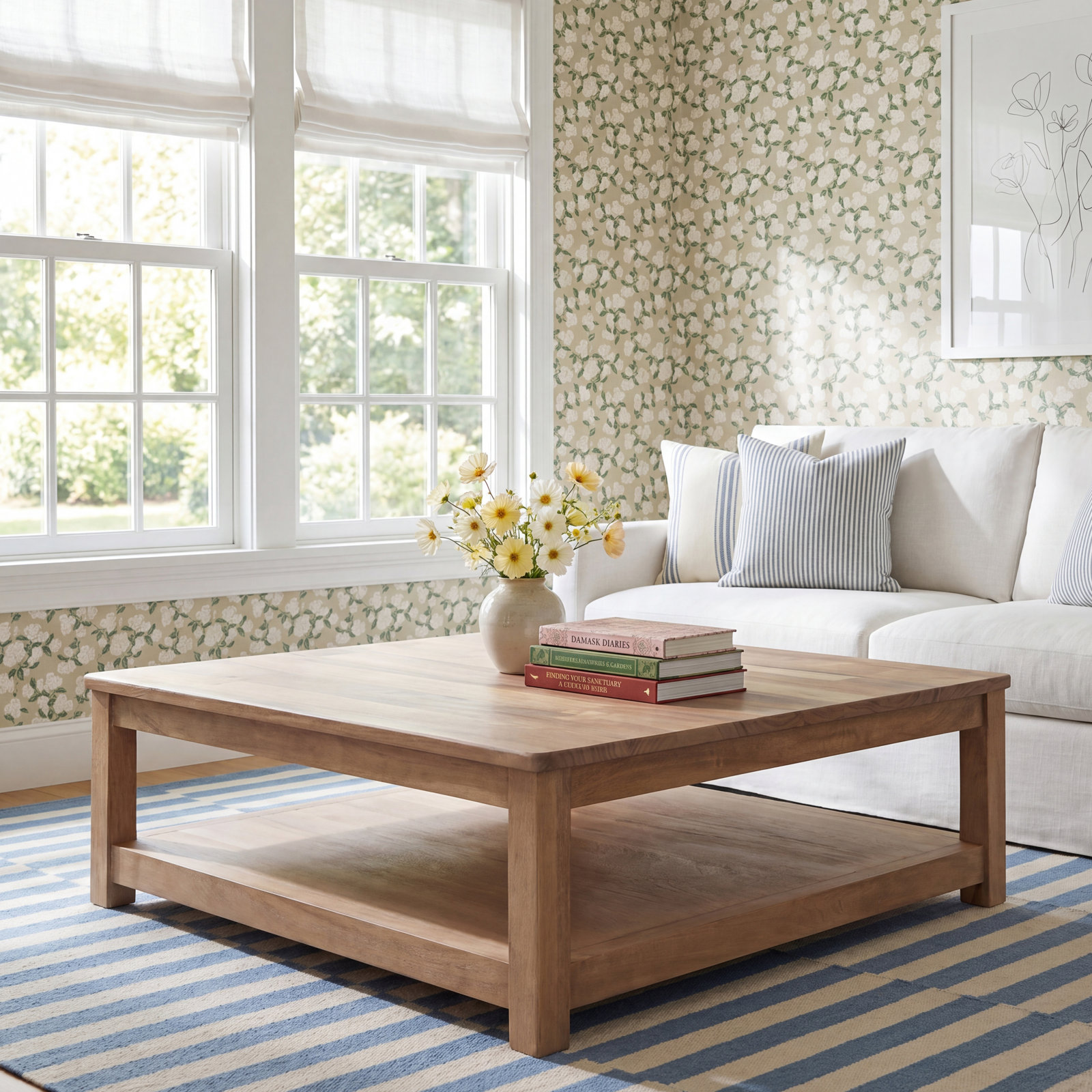 Eugen 45"Solid Wood Coffee Table