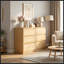 Commode d'appoint en bois avec 6 tiroirs