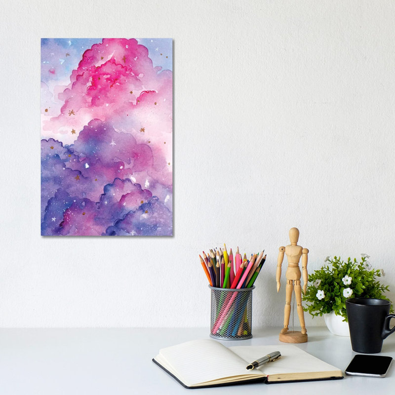 Star Clouds by Penelopeloveprints - Wrapped Canvas Painting, 20.32 cm H x 30.48 cm W