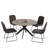 Joevan Modern Round Kitchen Dining Table Set with Dining Chairs-2040175310