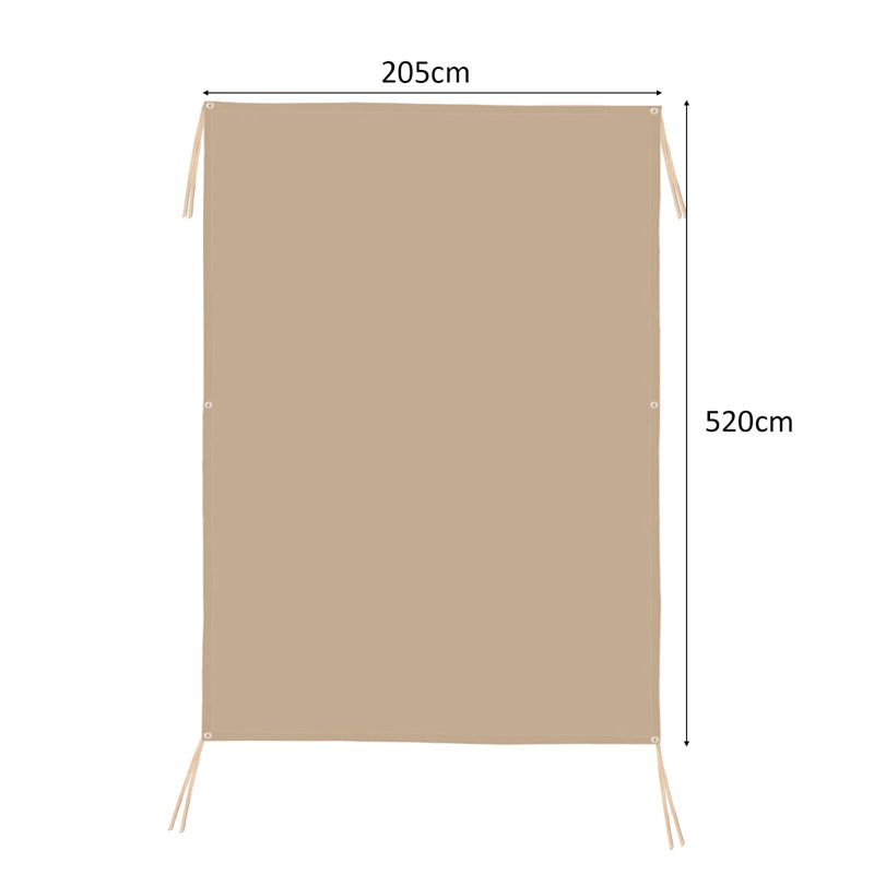 17 Stories Brown Polyester Replacement Canopy