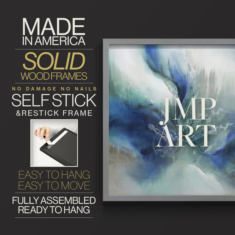 Allure Flickers II -Framed Print - Restickable, 22" H x 28" W, Grey