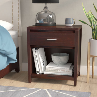 Ehrhardt 58cm W Solid Wood Bedside Table