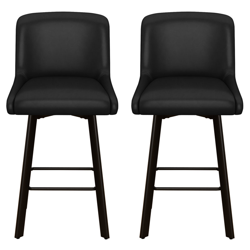 Tabouret de bar 26 po H, 2, Noir, Tabouret de bar = siège d'une hauteur de 26 po