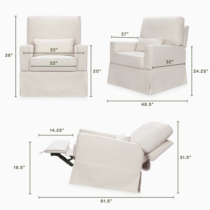 Crawford Recliner and Swivel Glider, Performance Cream Eco-Weave