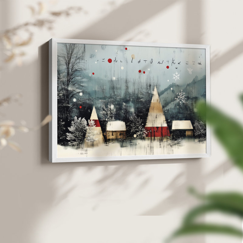 Art de Noël - DCCXLI - Reproduction encadrée - Restickable, H 16 po x l 20 po, Blanc