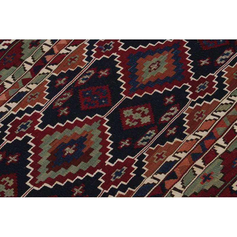 Hand Knotted Wool Southwestern Area Rug in Red