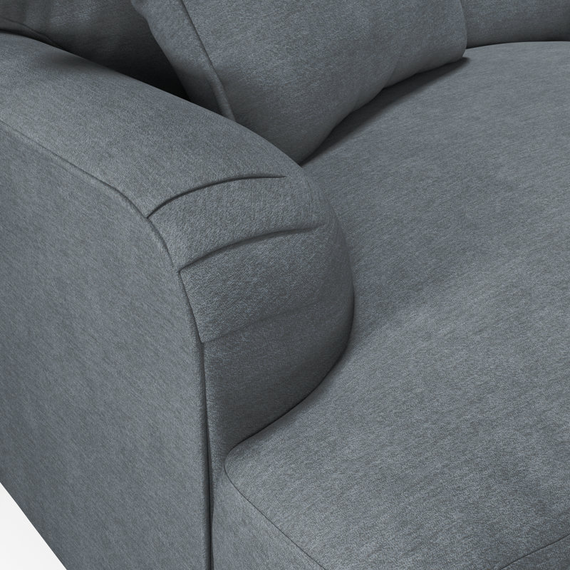 Adaku 2 Seater Sofa, Granite, Burnished Beech
