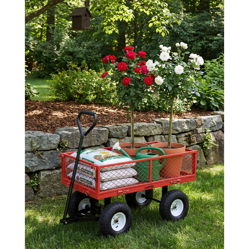 19cm H x 46cm W Cart, red