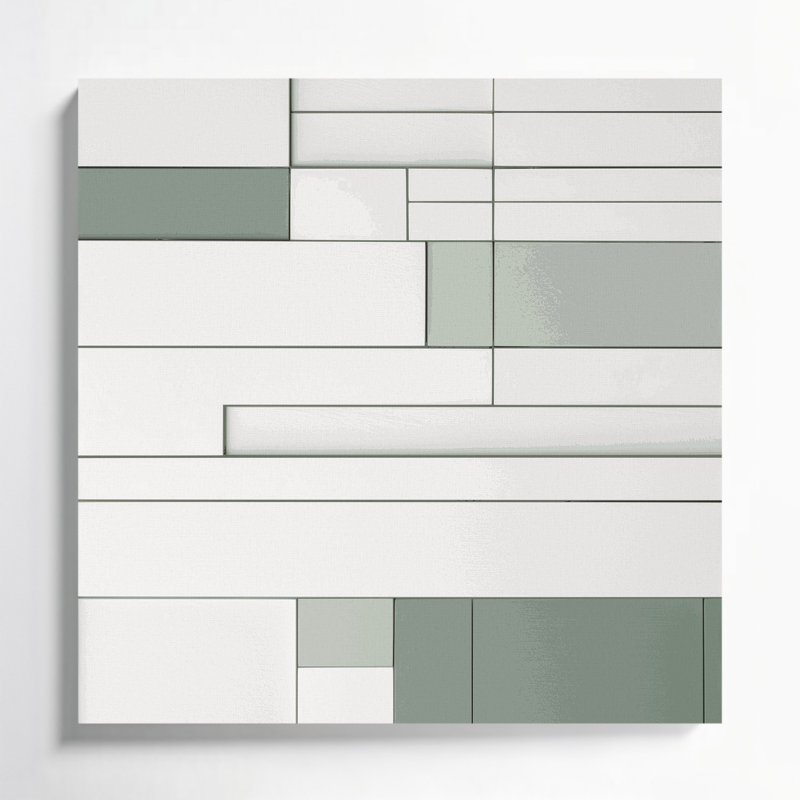 Minimalisme 36, art mural beige sur toile, H 12 po x l 12 po