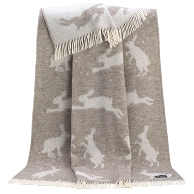 Brown Hare Wool Throw