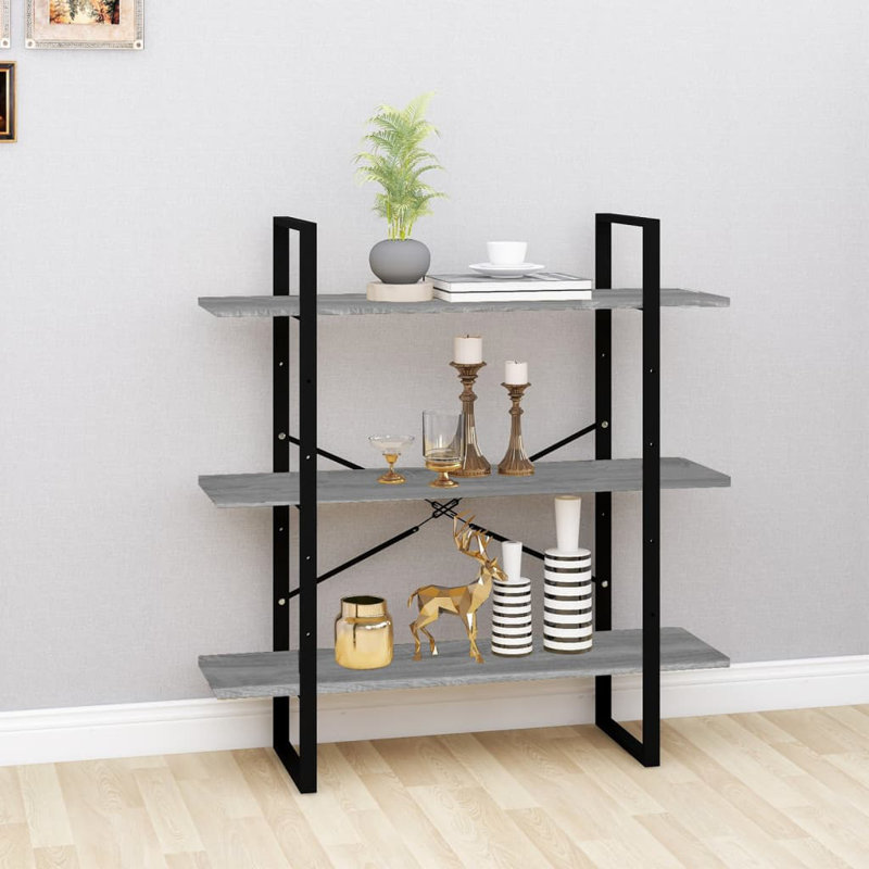 Armoire à livres vidaXL, Grey Sonoma, 41.3" H x 27.6" W x 11.8" D