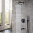 Luxury Wall-Mounted 3-Function Shower System Solid Brass Mixer Valve, 1.8 GPM Flow & Dual Showerheads with Rough-in Valve-58146948