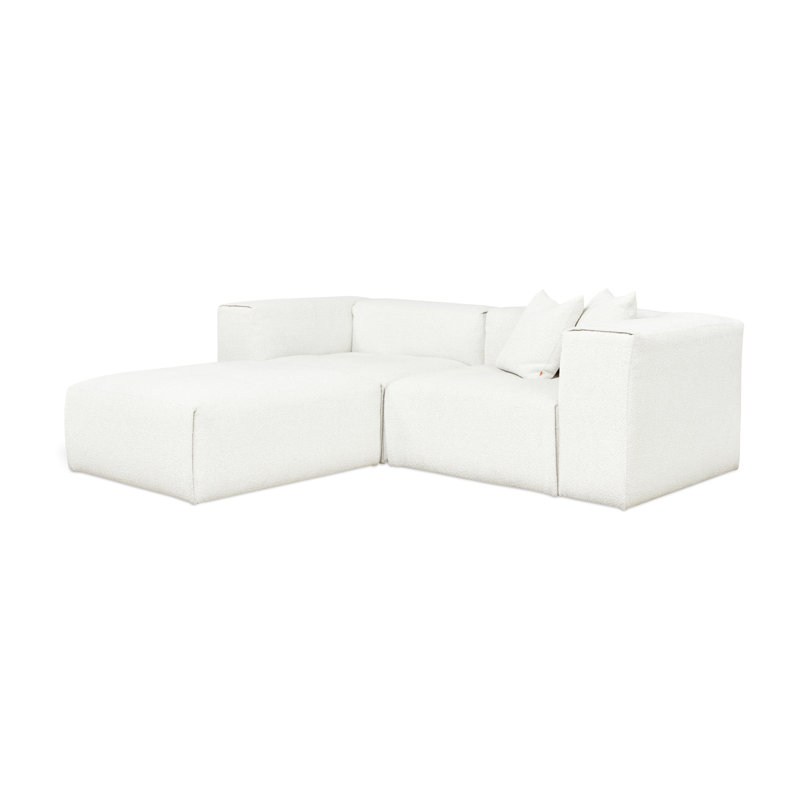 Nest Modular 3-PC Sectional, Bone Boucle