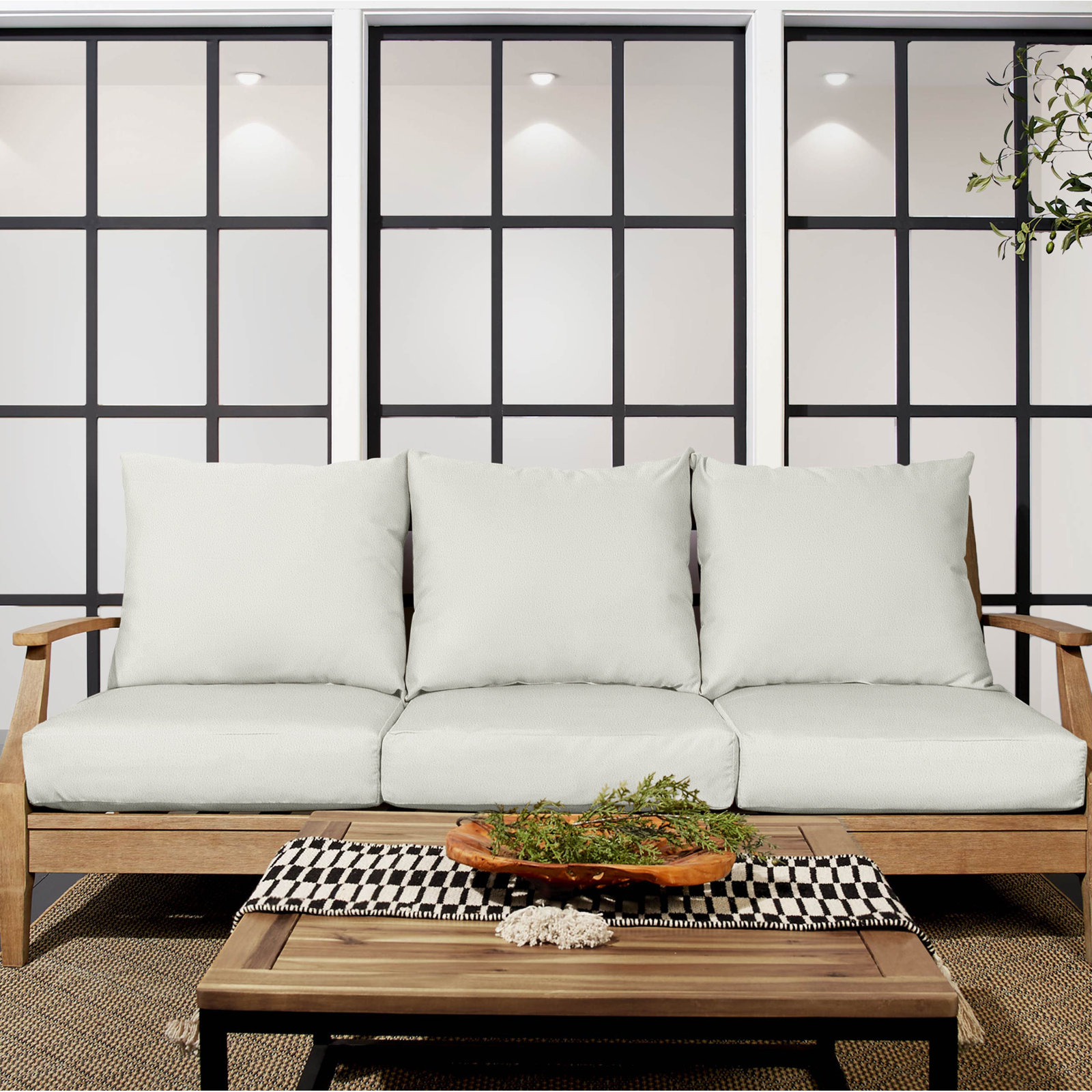 Ramblewood Indoor/Outdoor Seat/Back Cushion, White