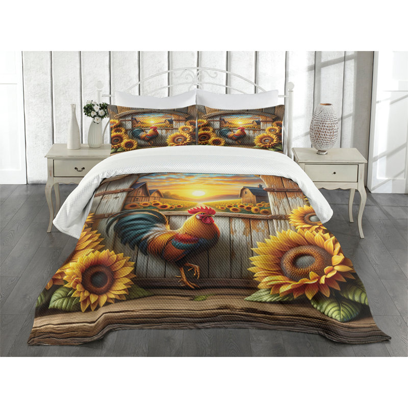 Polyester Not Solid Color Coverlet, King Coverlet / Bedspread + 2 Standard Shams