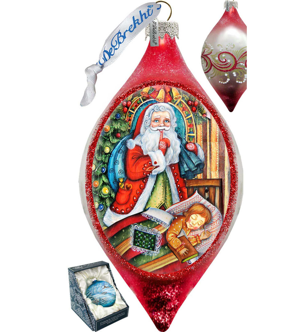 3.5'' Handmade Glass Hanging Figurine Ornament The Holiday Aisle®