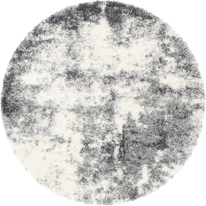 Abstract Indoor Rug, Round 5'