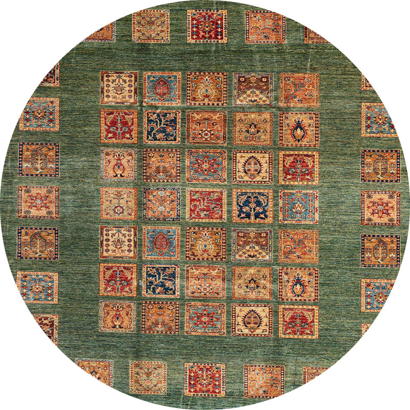 Tapis abstrait 4154, Rond 4 pi