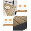 Table de salle à manger extensible en teck pour 8 personnes, table de patio en aluminium Never-Rust, table de salle à manger extensible en forme de X de 63 à 83 po avec trou pour parasol-681929930
