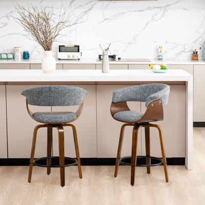 Tavar Upholstered Faux Leather Bar Stool
