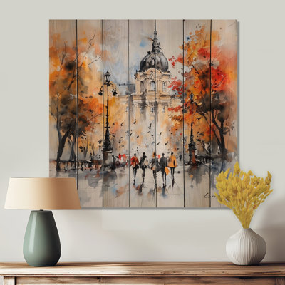 Vienne, paysage de sagesse I - Art mural en bois industriel sur bois de pin naturel